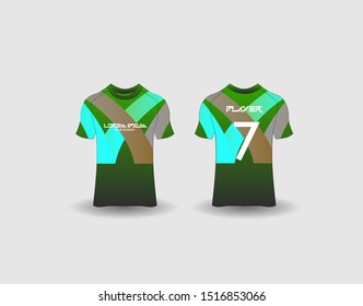 t-shirt sport design template,Soccer or football jersey mockup,uniform front and back view.