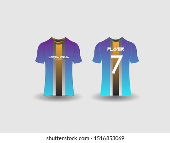 t-shirt sport design template,Soccer or football jersey mockup,uniform front and back view.