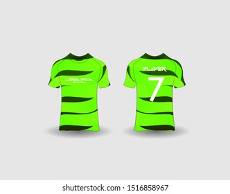 t-shirt sport design template,Soccer or football jersey mockup,uniform front and back view.