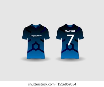 t-shirt sport design template,Soccer or football jersey mockup,uniform front and back view.