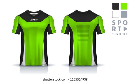 t-shirt sport design template,Soccer jersey mockup,uniform front and back view.