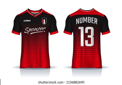 
t-shirt sport design template,Soccer jersey mockup,uniform front and back view.
