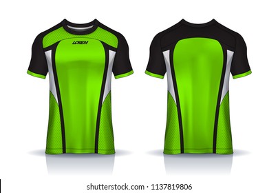 t-shirt sport design template,Soccer jersey mockup,uniform front and back view.