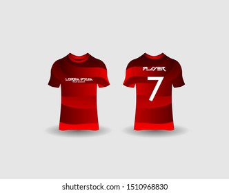 t-shirt sport design template,Soccer jersey mockup,uniform front and back view.