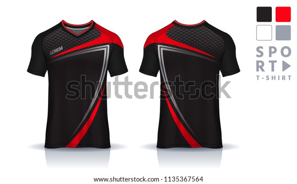 Download Tshirt Sport Design Templatesoccer Jersey Mockupuniform Stock Vector Royalty Free 1135367564