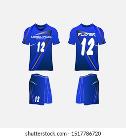 t-shirt sport design template,volleyball, Soccer or football jersey mockup,uniform front and back view.