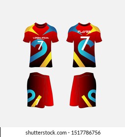 t-shirt sport design template,volleyball, Soccer or football jersey mockup,uniform front and back view.