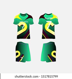 t-shirt sport design template,volleyball, Soccer or football jersey mockup,uniform front and back view.