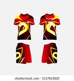 t-shirt sport design template,volleyball, Soccer or football jersey mockup,uniform front and back view.