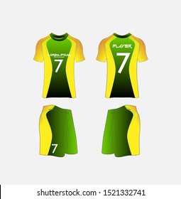 t-shirt sport design template,volleyball, Soccer or football jersey mockup,uniform front and back view.