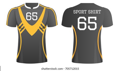 T-shirt sport design ,Vector football t-shirt template.