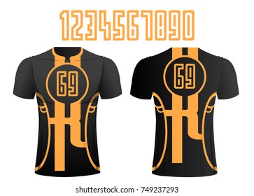 T-shirt sport design ,Vector football and running t-shirt creative fashion design template.