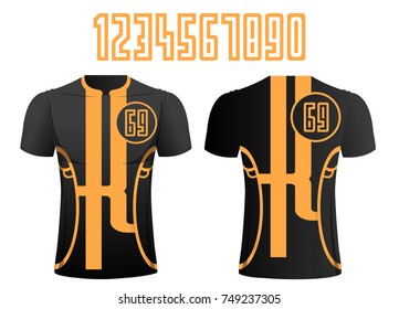 T-shirt sport design ,Vector football and running t-shirt creative fashion design template.