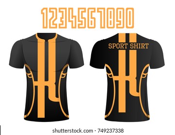 T-shirt sport design ,Vector football and running t-shirt creative fashion design template.