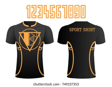 T-shirt sport design ,Vector football and running t-shirt creative fashion design template.