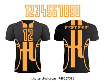 T-shirt sport design ,Vector football and running t-shirt creative fashion design template.