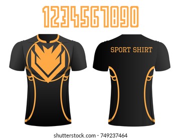 T-shirt sport design ,Vector football and running t-shirt creative fashion design template.