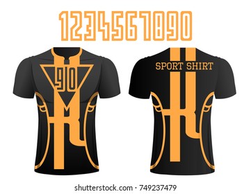 T-shirt sport design ,Vector football and running t-shirt creative fashion design template.