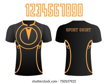 T-shirt sport design ,Vector football and running t-shirt creative fashion design template.