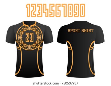 T-shirt sport design ,Vector football and running t-shirt creative fashion design template.