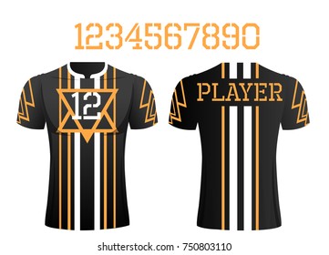 T-shirt sport design ,Vector football and running t-shirt creative fashion design template.