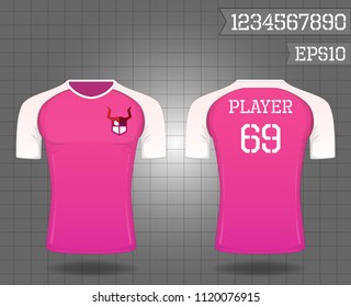 T-shirt sport design ,Vector Soccer jersey template.
