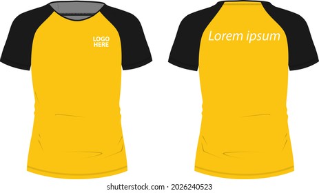 T-shirt sport design vector template, Shorts sleeve soccer jersey mockup for football club. Isolated on white background uniform front and back view, Motocross jersey, MTB jersey and others .