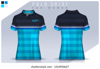 t-shirt sport design for women,  Jersey mockup.  Polo Uniform template.