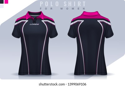 t-shirt sport design for women,  Jersey mockup.  Polo Uniform template.