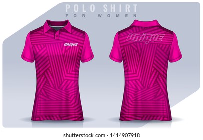 t-shirt sport design for women,  Jersey mockup.  Polo Uniform template.