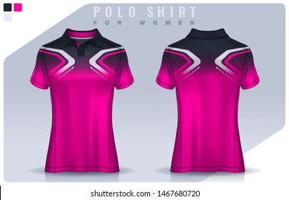 t-shirt sport design for women,  Jersey mockup.  Polo Uniform template.