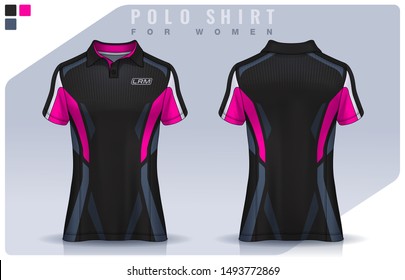 t-shirt sport design for women,  Jersey mockup.  Polo Uniform template.