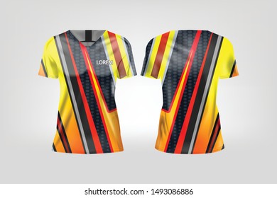 t-shirt sport design for women, Soccer jersey mockup for football club. uniform template.
