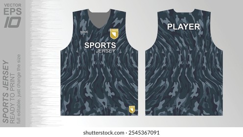 T-shirt esporte jersey design Ready-to-print vetor esportes jersey design com uma linha geométrica dinâmica e fundo de meio-tom. Perfeito para uniformes de equipe, com cores arrojadas e estilo moderno