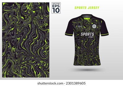 T-shirt sport jersey design template with liquify pattern grunge background. Sport uniform in front view. Shirt mock up for sport club. Vector Illustration	