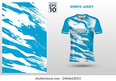 T-shirt sport jersey design template with abstract grunge halftone pattern background. Sport uniform in front view. Tshirt mock up for sport club. Vector Illustration