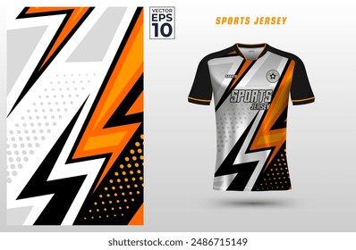 T-shirt sport jersey design template. Sport uniform in front view. Shirt mock up for sport club. Vector Illustration