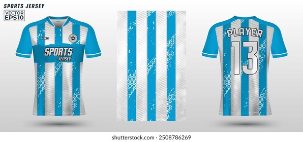 T-shirt sport jersey design template. Sport uniform in front view. Shirt mock up for sport club. Vector Illustration