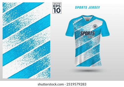 T-shirt sport jersey design template with abstract grunge halftone pattern background. Sport uniform in front view. Tshirt mock up for sport club. Vector Illustration