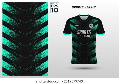 T-shirt sport jersey design template with abstract grunge halftone pattern background. Sport uniform in front view. Tshirt mock up for sport club. Vector Illustration