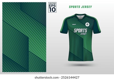 Modelo de design de camisa esporte com linha geométrica gradiente listras fundo. Uniforme desportivo em frente. Camiseta maquete para clube de esporte. Ilustração de vetor