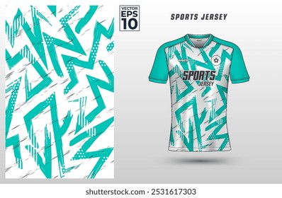 T-shirt sport jersey design sjabloon met abstracte grunge halftone patroon achtergrond. Sportuniform in het zicht. Shirt mock up voor sportclub. vectorillustratie