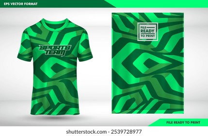 T-shirt sport jersey design template pattern background. Sport uniform in front view. Shirt mock up for sport club. Vector Illustration
