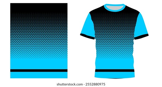 T-shirt sport jersey design template with background. Sport uniform in front view. Vector Illustration
