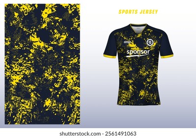 T-shirt sport jersey design template with abstract grunge pattern background. Vector Illustration