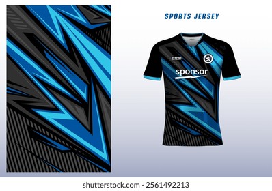 T-shirt sport jersey design template with abstract pattern background for soccer, gaming, e-sport, automotive, racing, etc. Vector Illustration