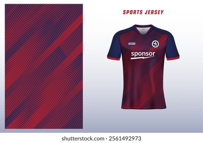 T-shirt sport jersey design template with gradient geometric line stripes pattern background. Vector Illustration