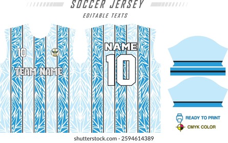 T-shirt sport jersey design template with geometric line background. Sport uniform in front view. Shirt mock up for sport club. Vector Illustration