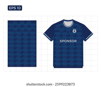Tshirt sport jersey design template with gradient stripes blue background