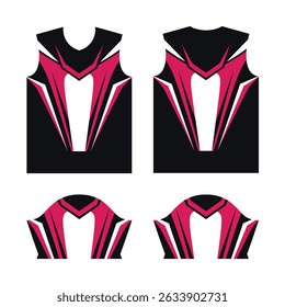 T-shirt sport jersey design template, with geometric line halftone background. Sport uniform, for sport club, Vector Illustration